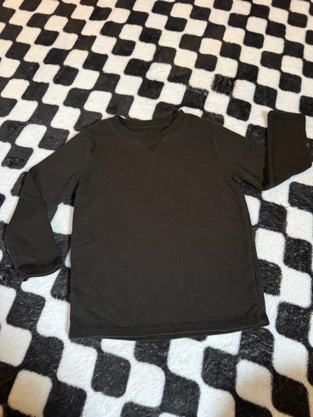 Classic Black Thermal Long Sleeve Shirt